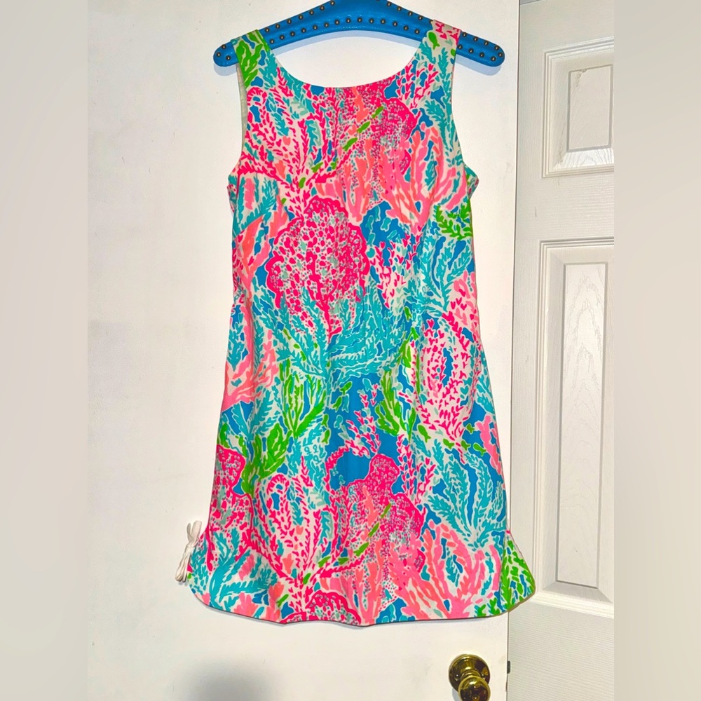 Lilly Pulitzer UNICORN 🦄 
Let’s Cha Cha Delia shift dress 
Size 10
EUC 🩷